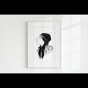 Dark Stone, Portrait - Ink Illustration